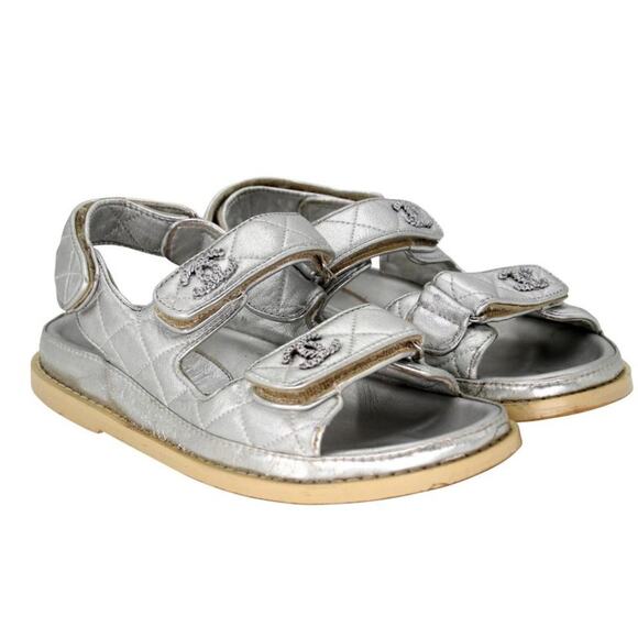 Chanel Cc Logo Dad 35 Quilted Leather Sandals CC-0916N-0007 - Picture 5 of 12